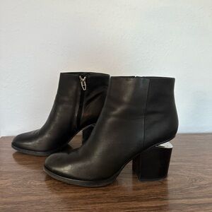 Alexander Wang Black Leather Ankle Booties